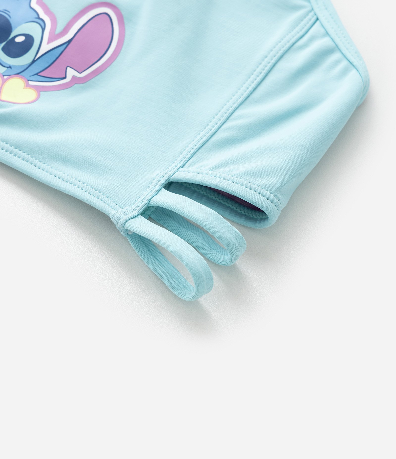 Biquíni Infantil com Proteção UV e Estampa Degradê e Stitch - Tam 5 a 14 Anos Azul 4