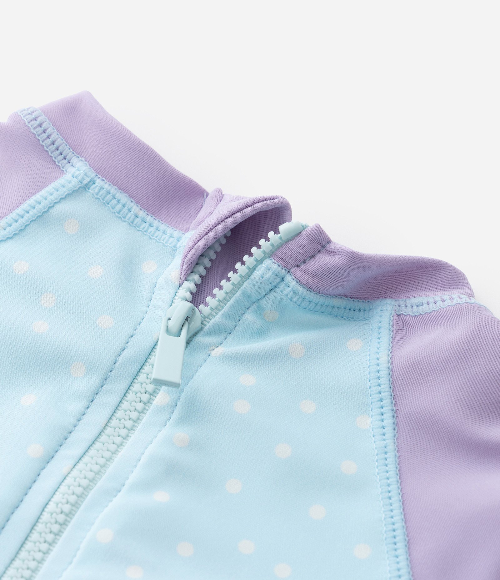 Macacão Infantil com Proteção UV Estampa Arco-Íris - Tam 1 a 4 Anos Azul/Lilás 3