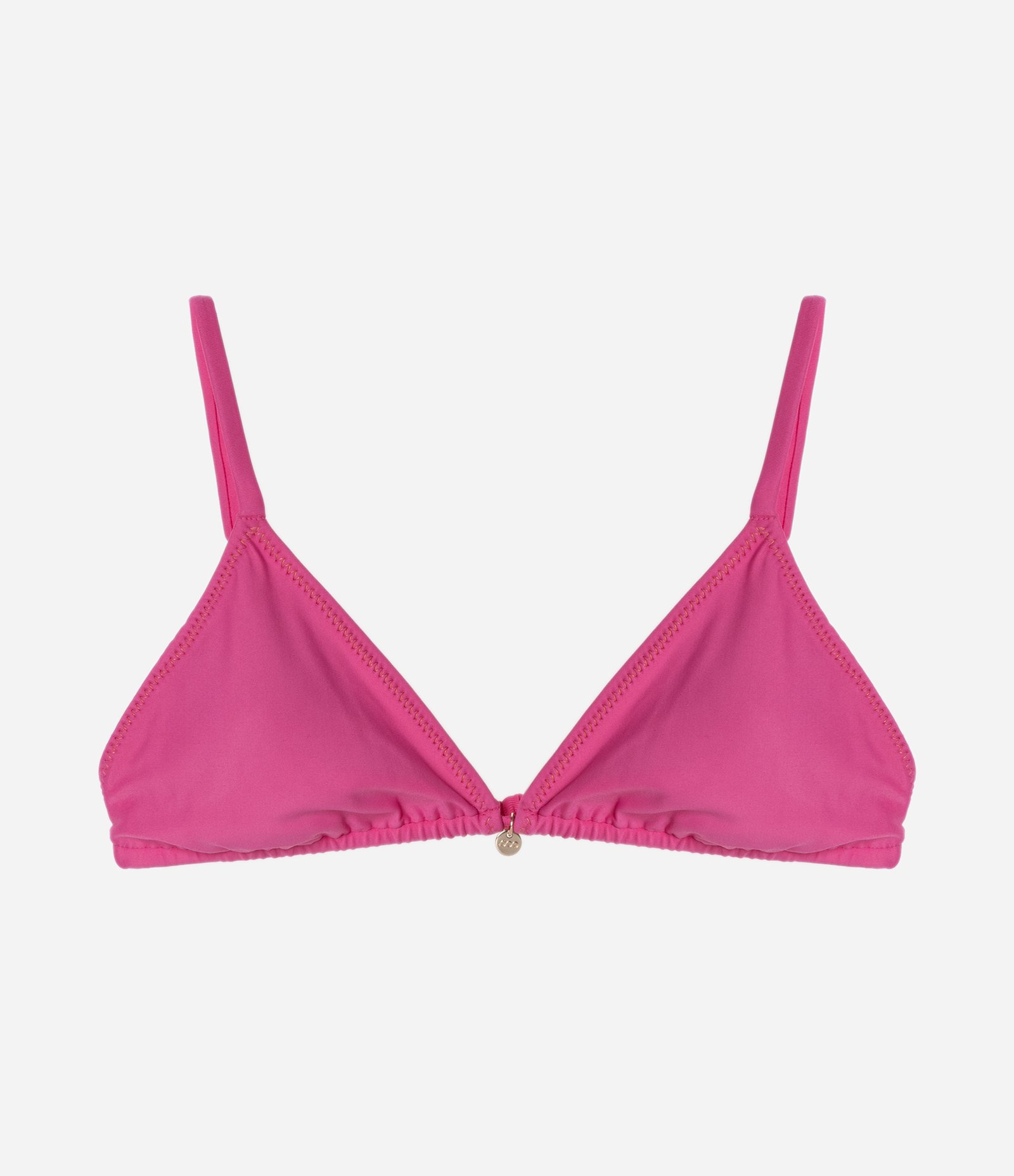 Biquíni Top Cortininha em Microfibra com Pesponto em Fio Metalizado Rosa 5