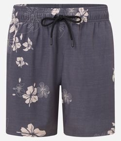 Bermuda com Cós Elástico Estampa Floral