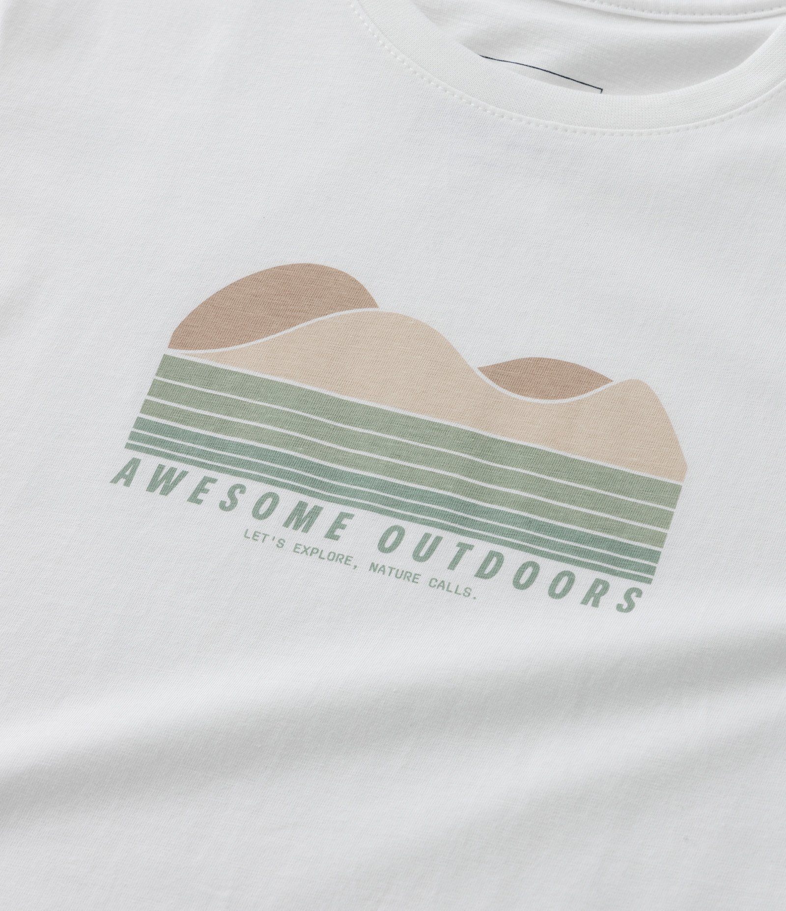 Camiseta Infantil com Estampa Montanhas - Tam 5 a 14 Anos Branco Neve 4