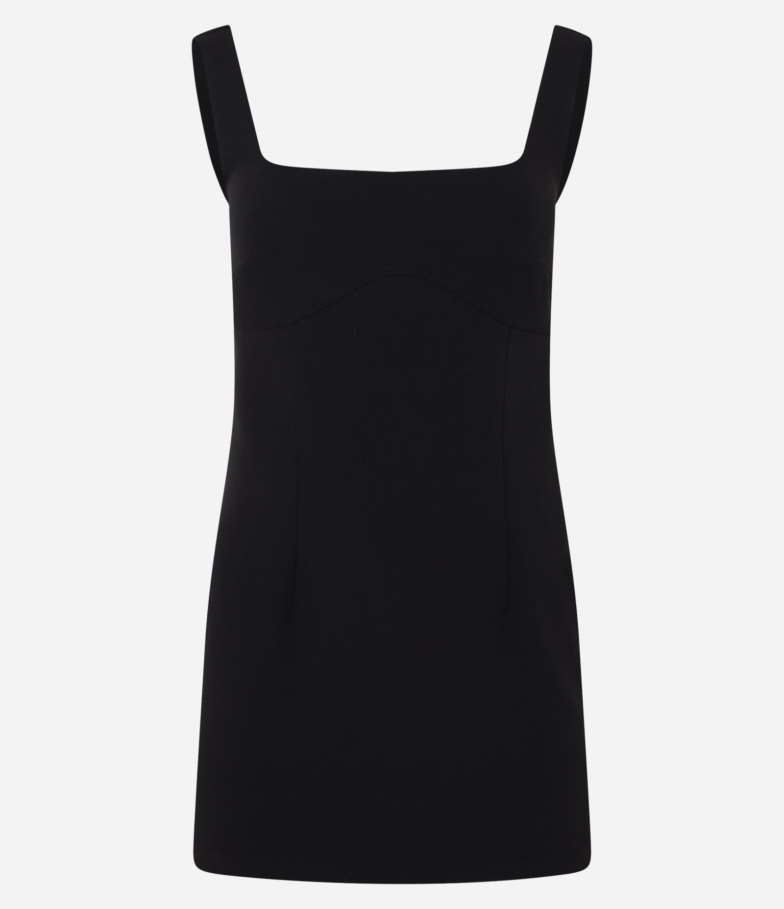 Vestido Curto em Alfaiataria com Alça Larga e Ajustado Preto 7