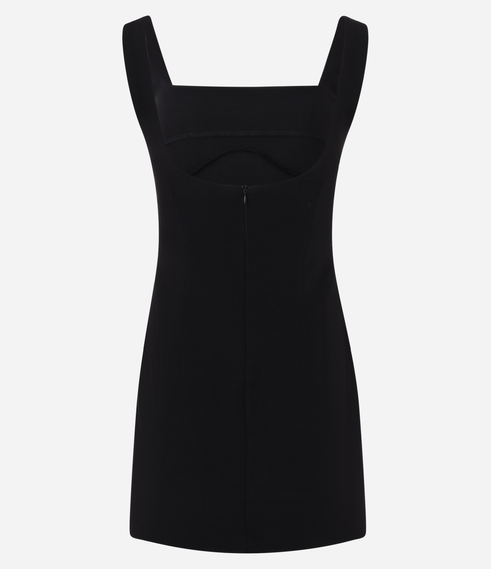 Vestido Curto em Alfaiataria com Alça Larga e Ajustado Preto 8