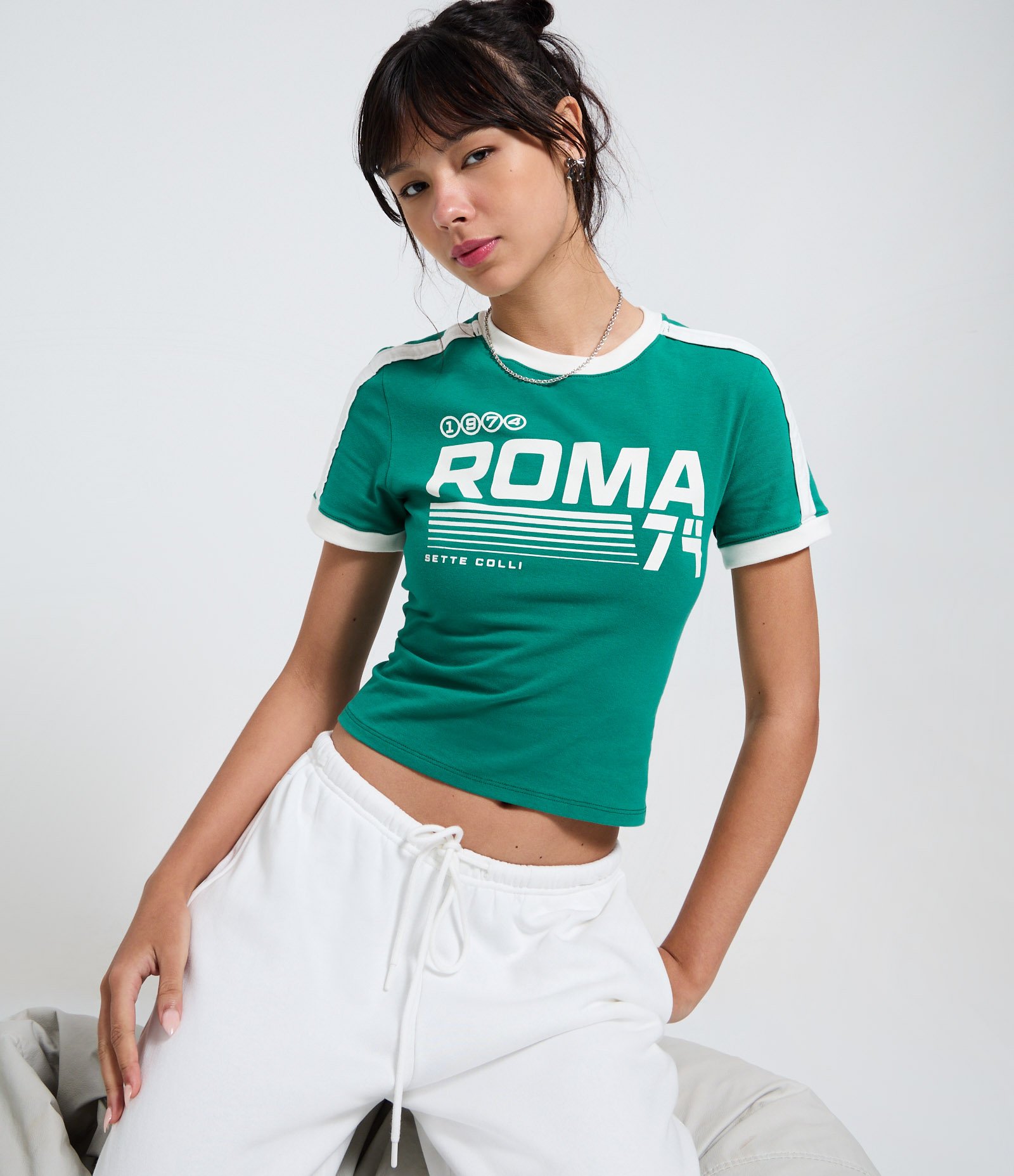 Calça em Moletom com Cós Fino e Bolsos Laterais Branco 3