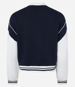 Casaco em Moletom com Forro Fleece e Lettering Denmark