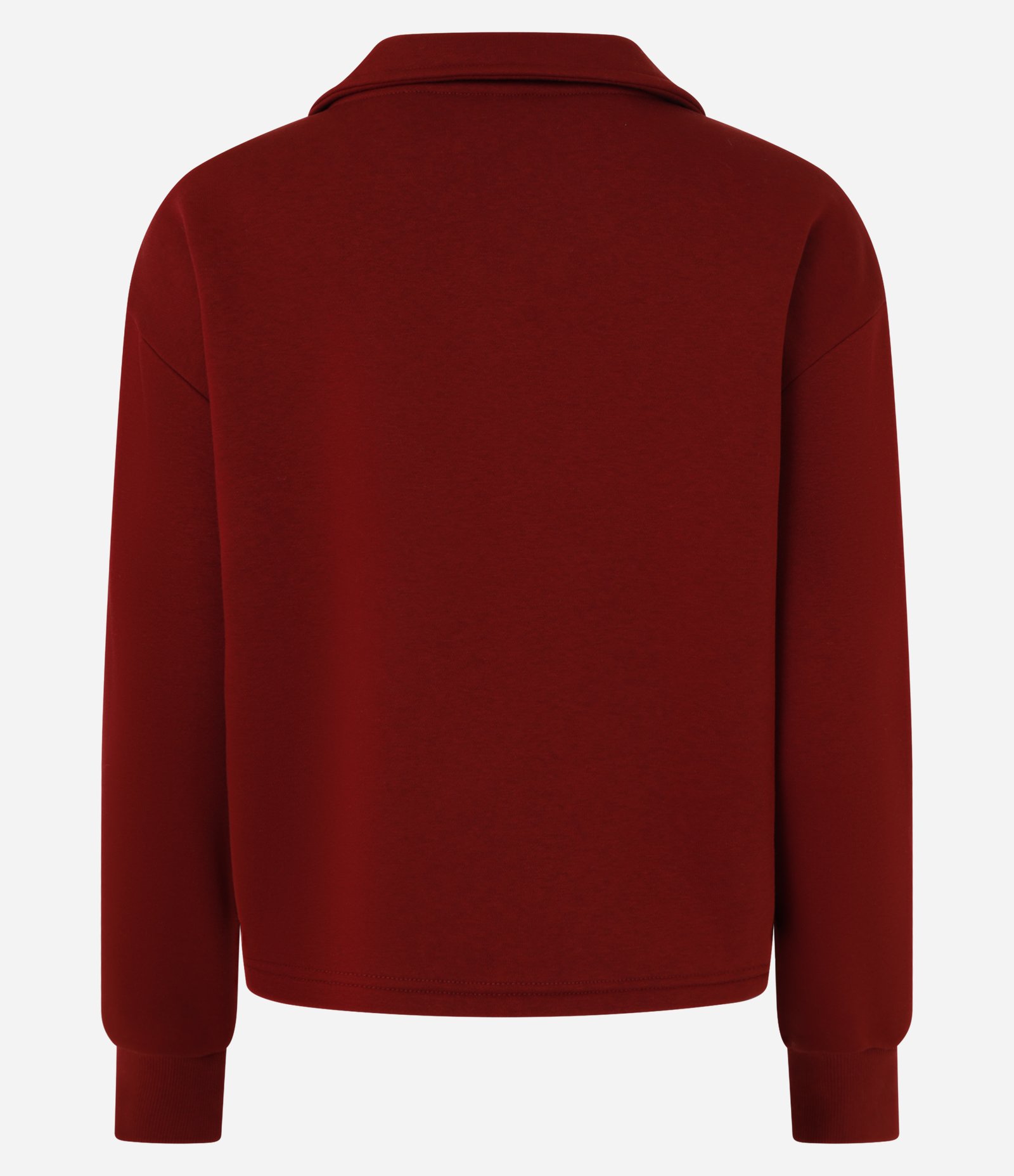 Moletom Slim Quentinho com Forro e Gola Polo Vinho 5