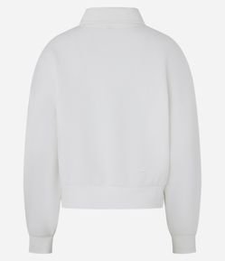 Moletom com Forro Fleece e Zíper na Gola Alta