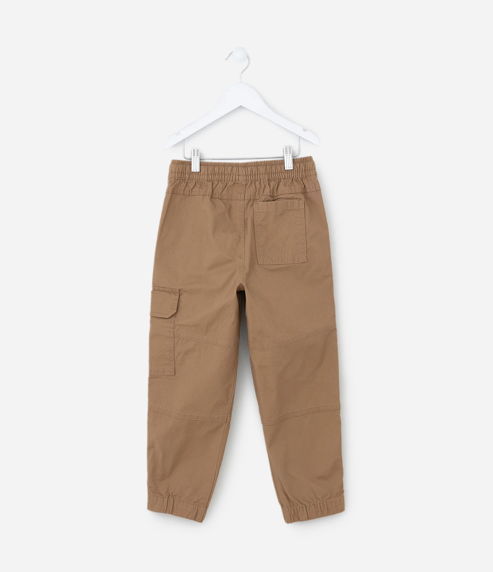 Calça Infantil em Ripstop com Bolsos Cargo - Tam 5 a 14 Anos Marrom 2