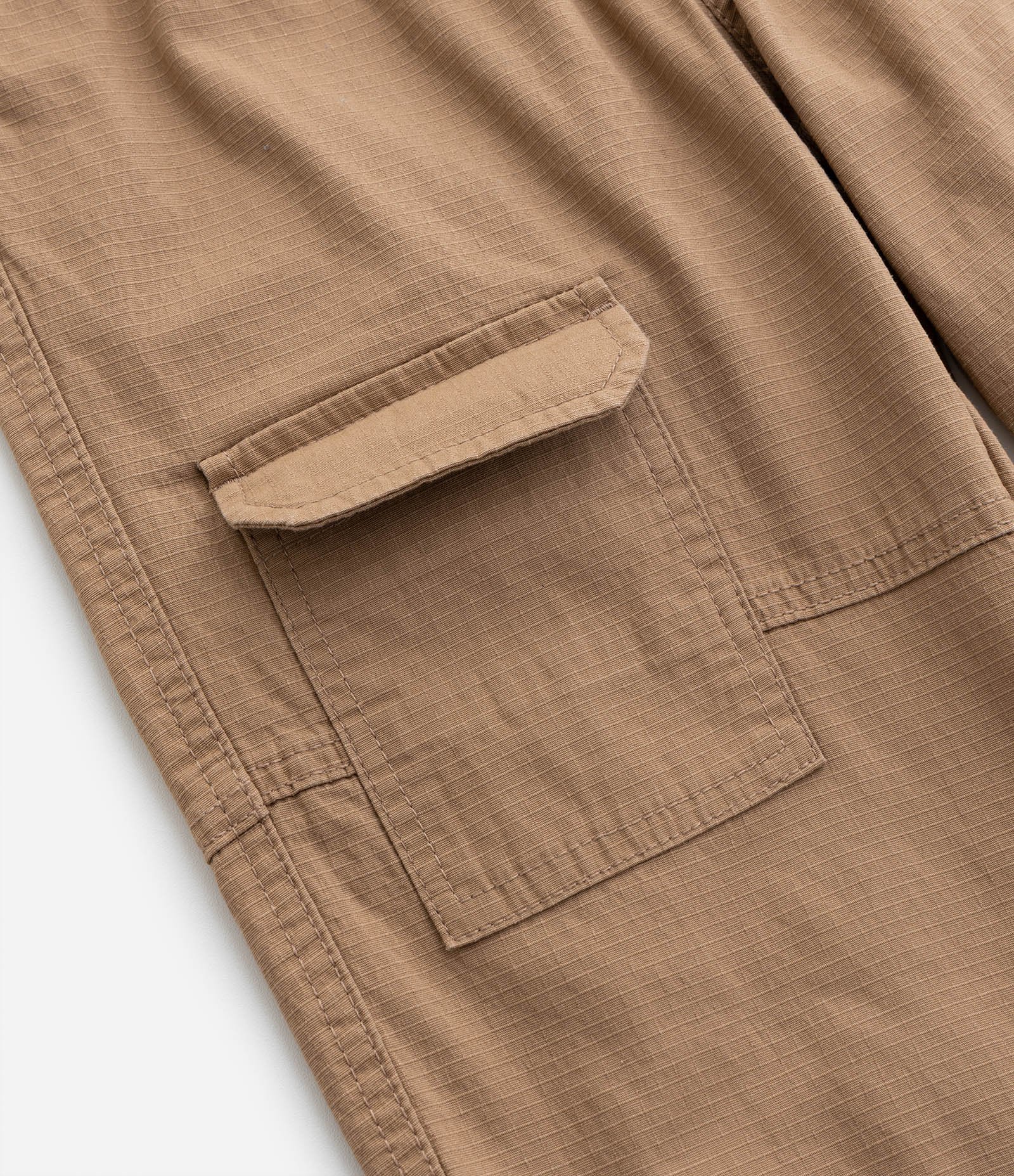 Calça Infantil em Ripstop com Bolsos Cargo - Tam 5 a 14 Anos Marrom 6