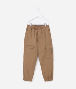 Calça Infantil em Ripstop com Bolsos Cargo - Tam 5 a 14 Anos