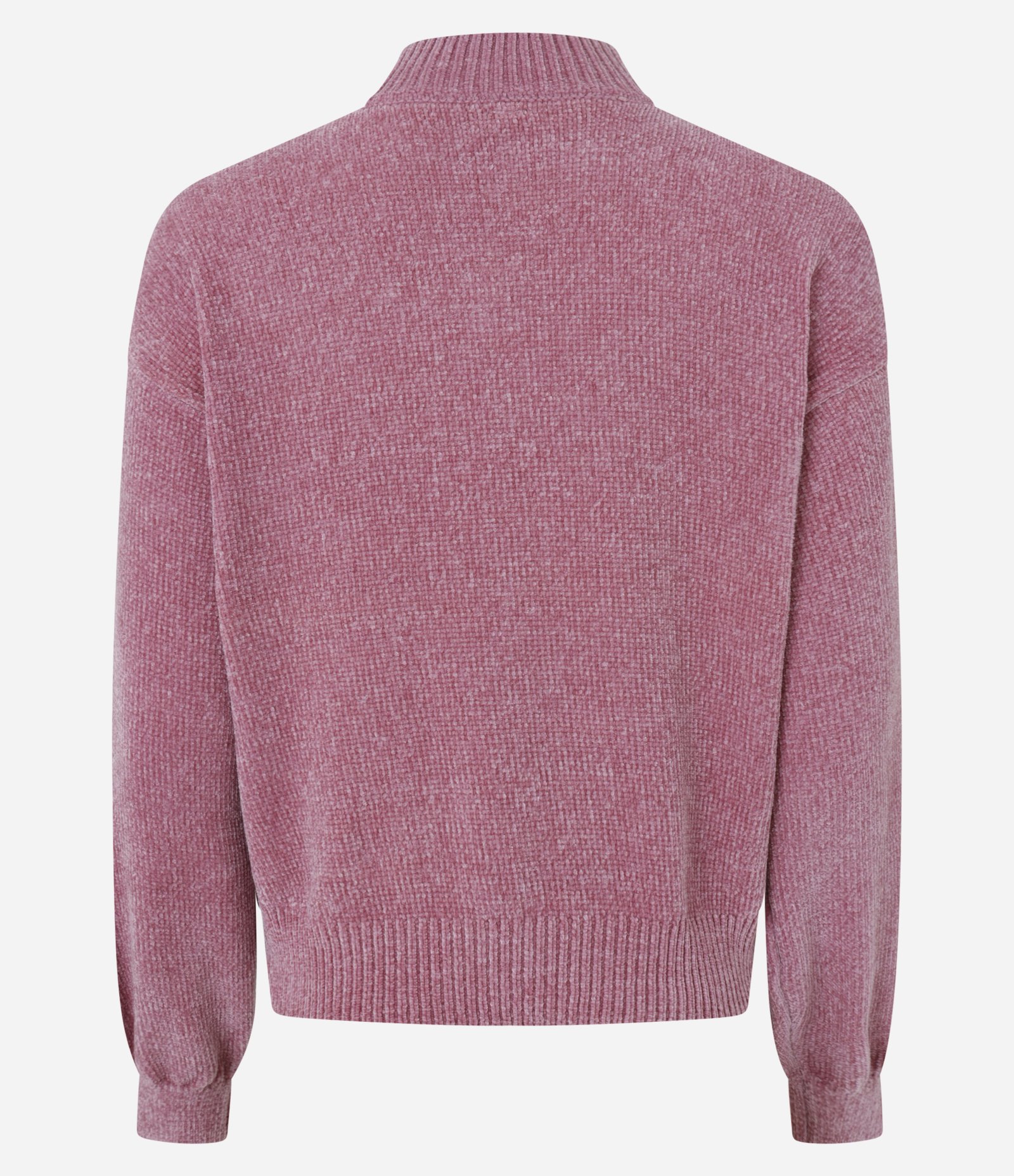 Suéter em Chenille com Golinha Alta e Ribanas Rosa 6