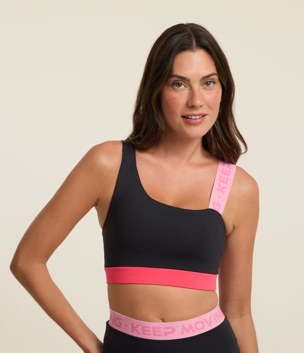 Cor: Preto/Rosa | Tamanho: GG