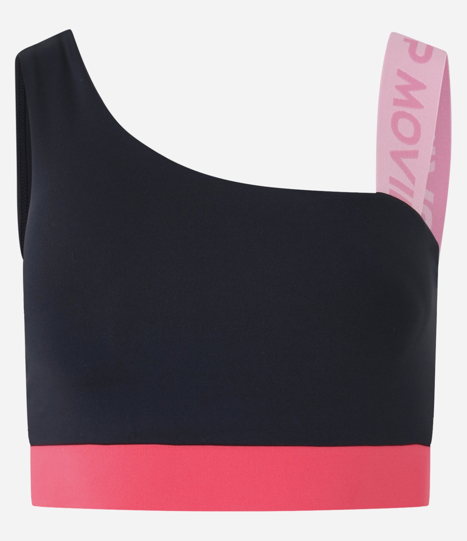 Top Esportivo com Bojo em Microfibra Preto/Rosa 5