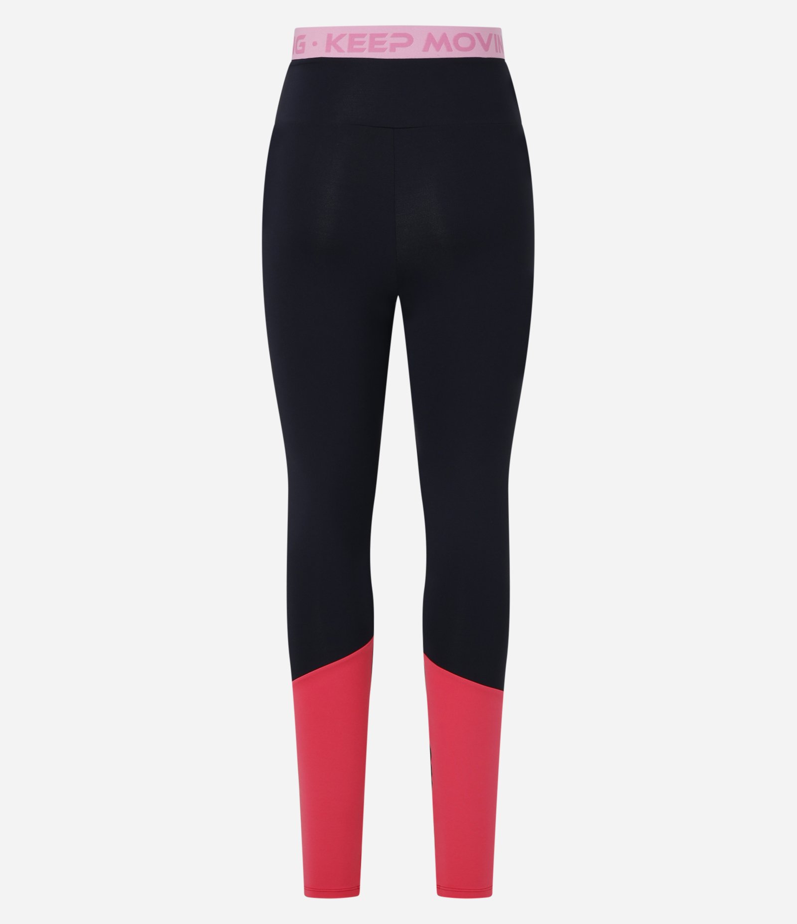 Calça Legging em Microfibra com Friso Preto/Rosa 5