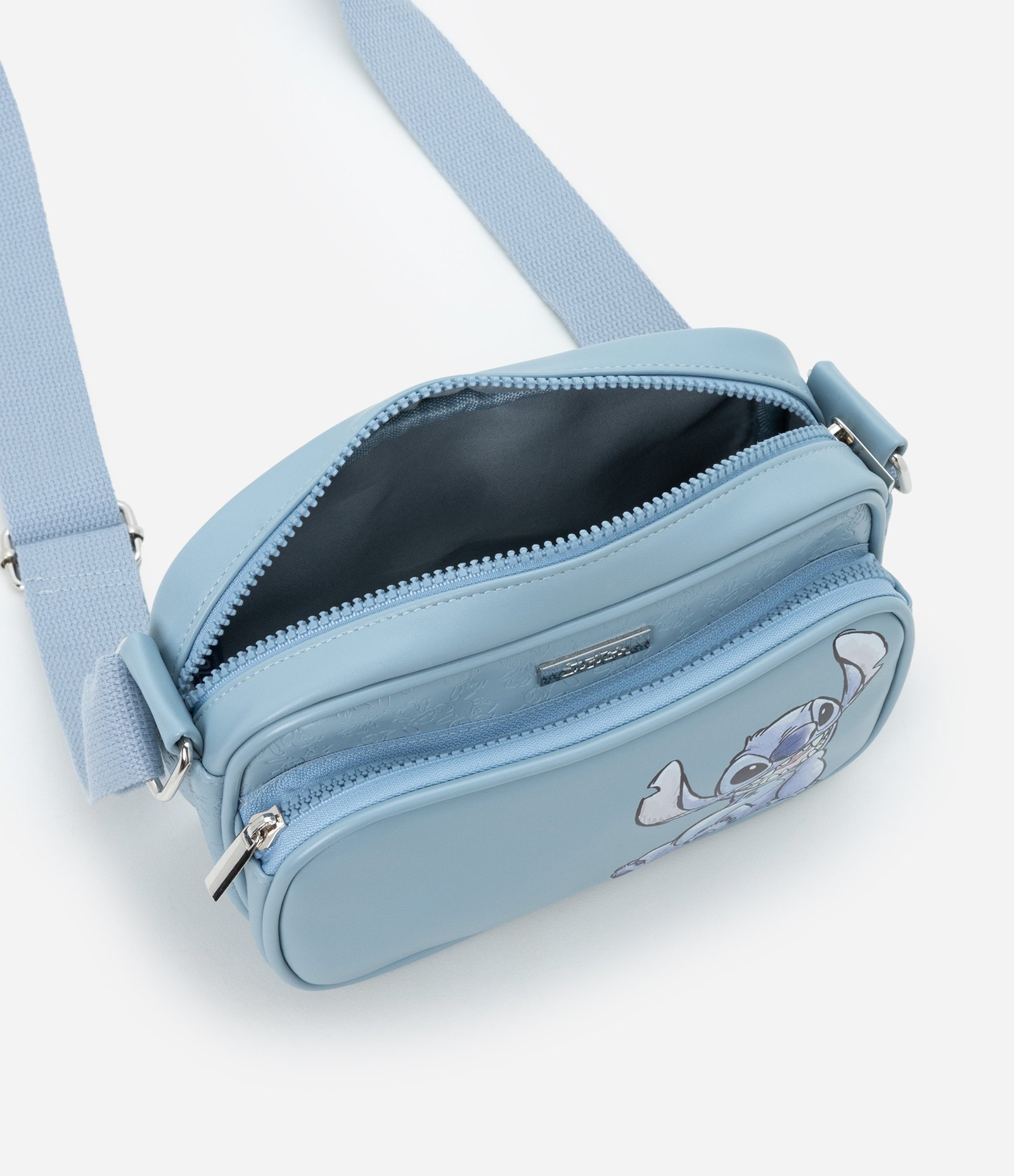 Bolsa Infantil Transversal com Estampa do Stitch - Tam Único Azul 4
