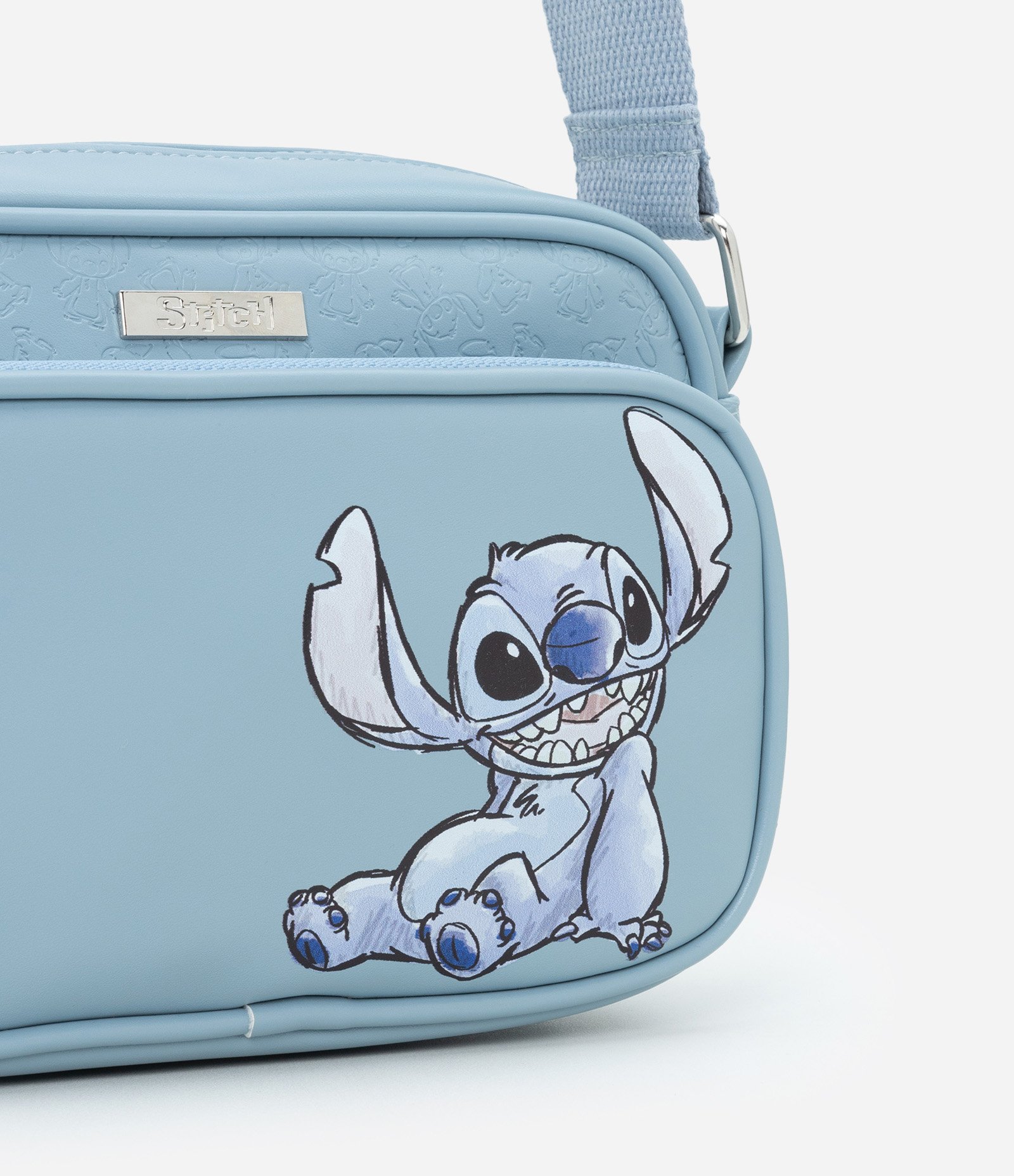 Bolsa Infantil Transversal com Estampa do Stitch - Tam Único Azul 6