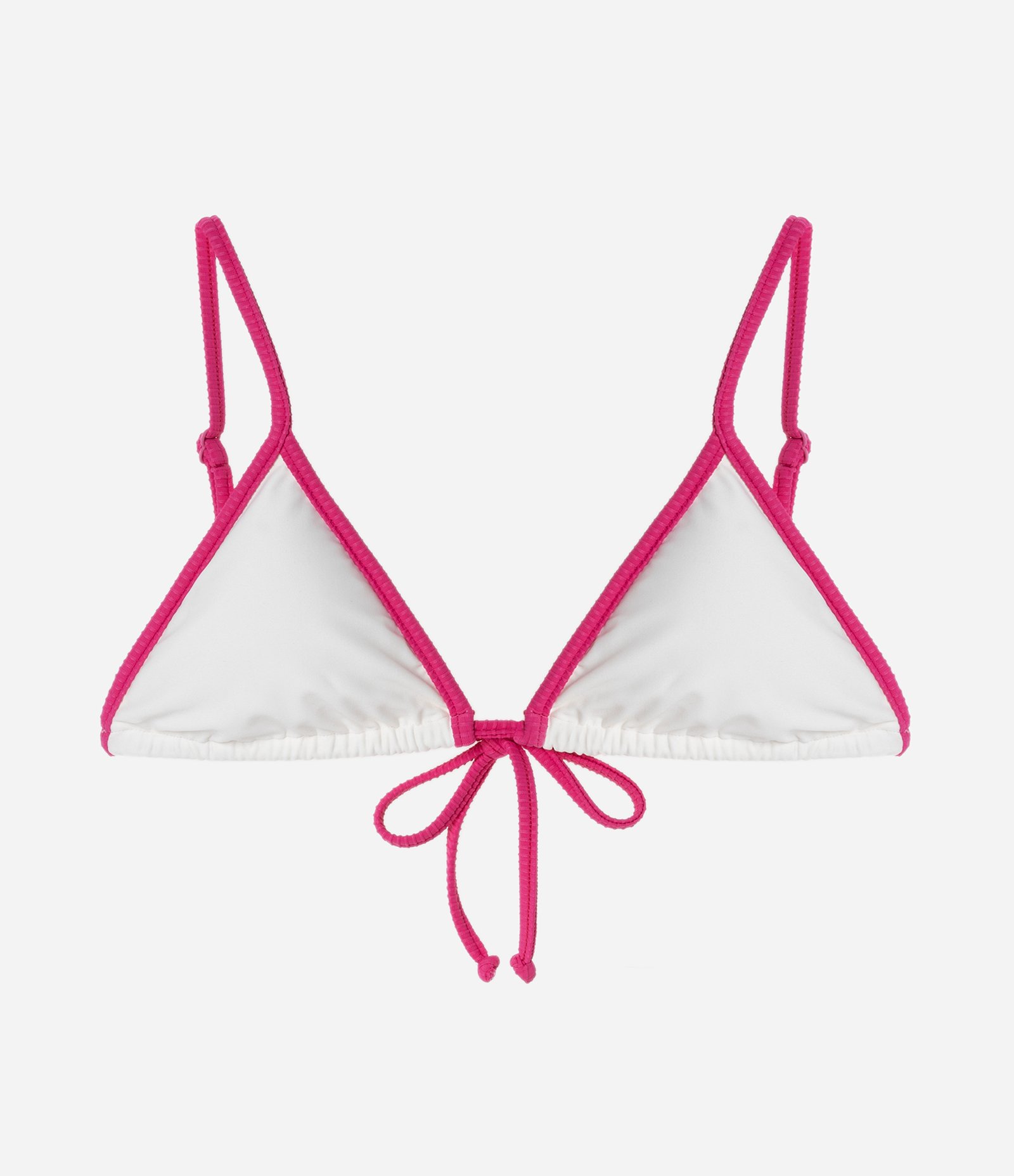 Biquíni Top Cortininha em Microfibra com Viés Contrastante Branco 5