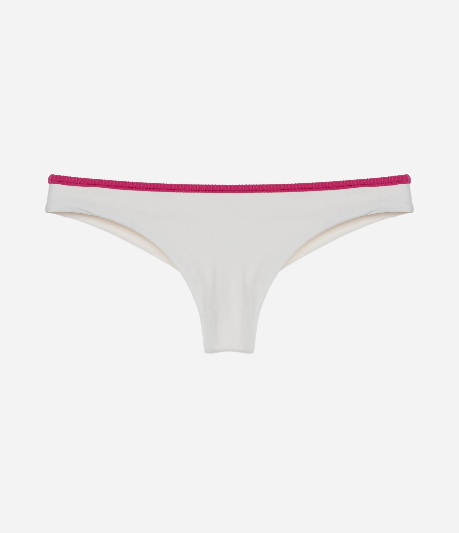 Biquíni Calcinha Básica em Microfibra com Viés Contrastante Branco 5