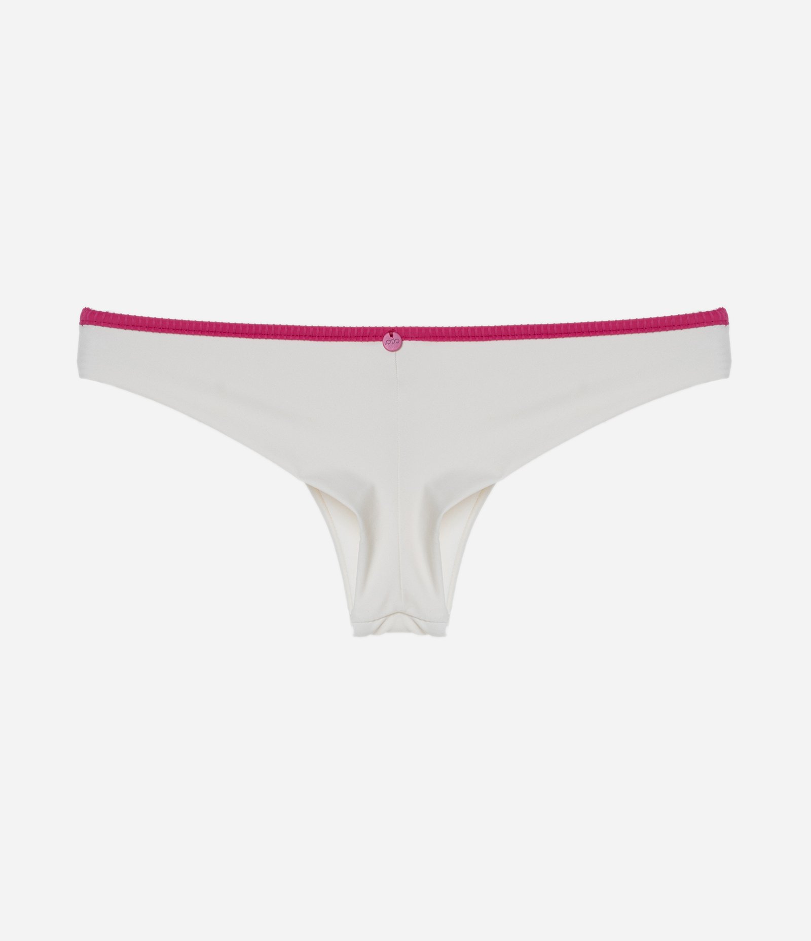 Biquíni Calcinha Básica em Microfibra com Viés Contrastante Branco 6