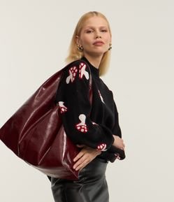 Blusão em Jacquard com Estampa Cogumelos