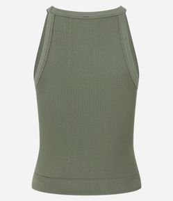 Blusa Básica com Decote Halter com Textura e Sem Costura