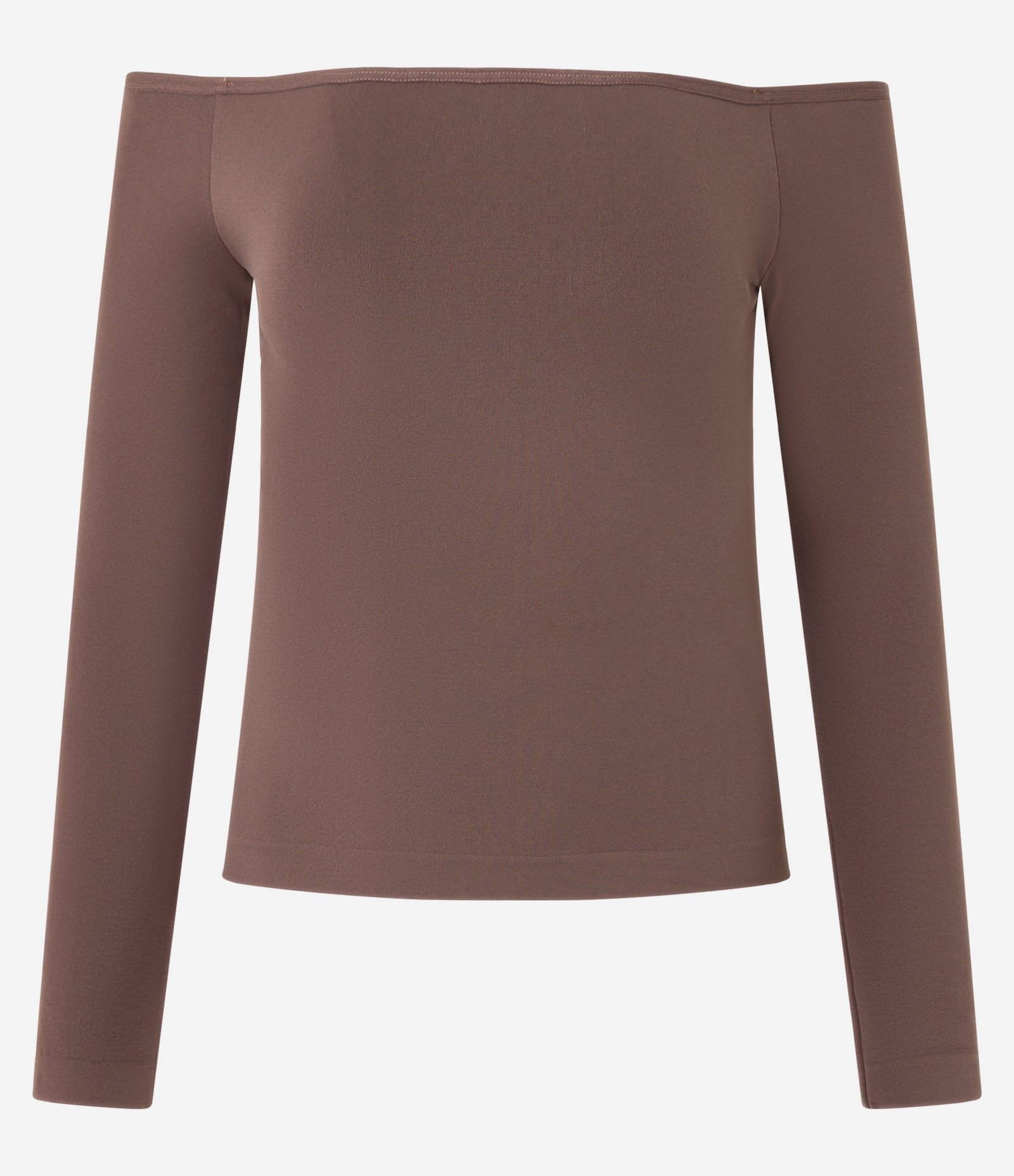 Blusa Ombro a Ombro Seamless Marrom 4