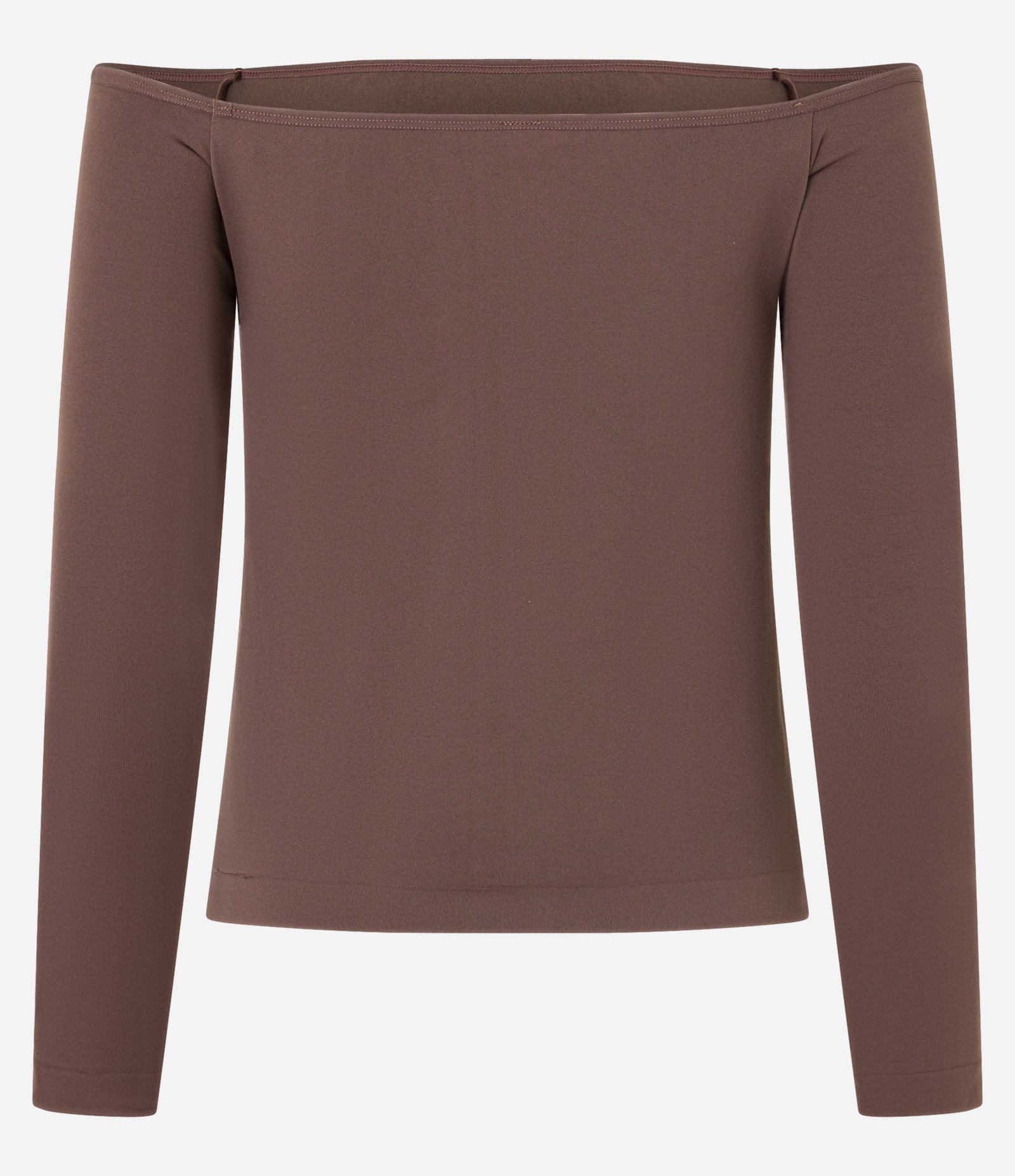 Blusa Ombro a Ombro Seamless Marrom 5