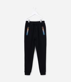 Calça Infantil em Tech Fleece com Bolso e Zíper - Tam 5 a 14 Anos