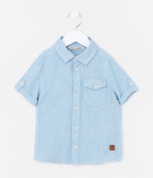 Camisa Infantil em Viscolinho com Bolsinho - Tam 1 a 4 Anos