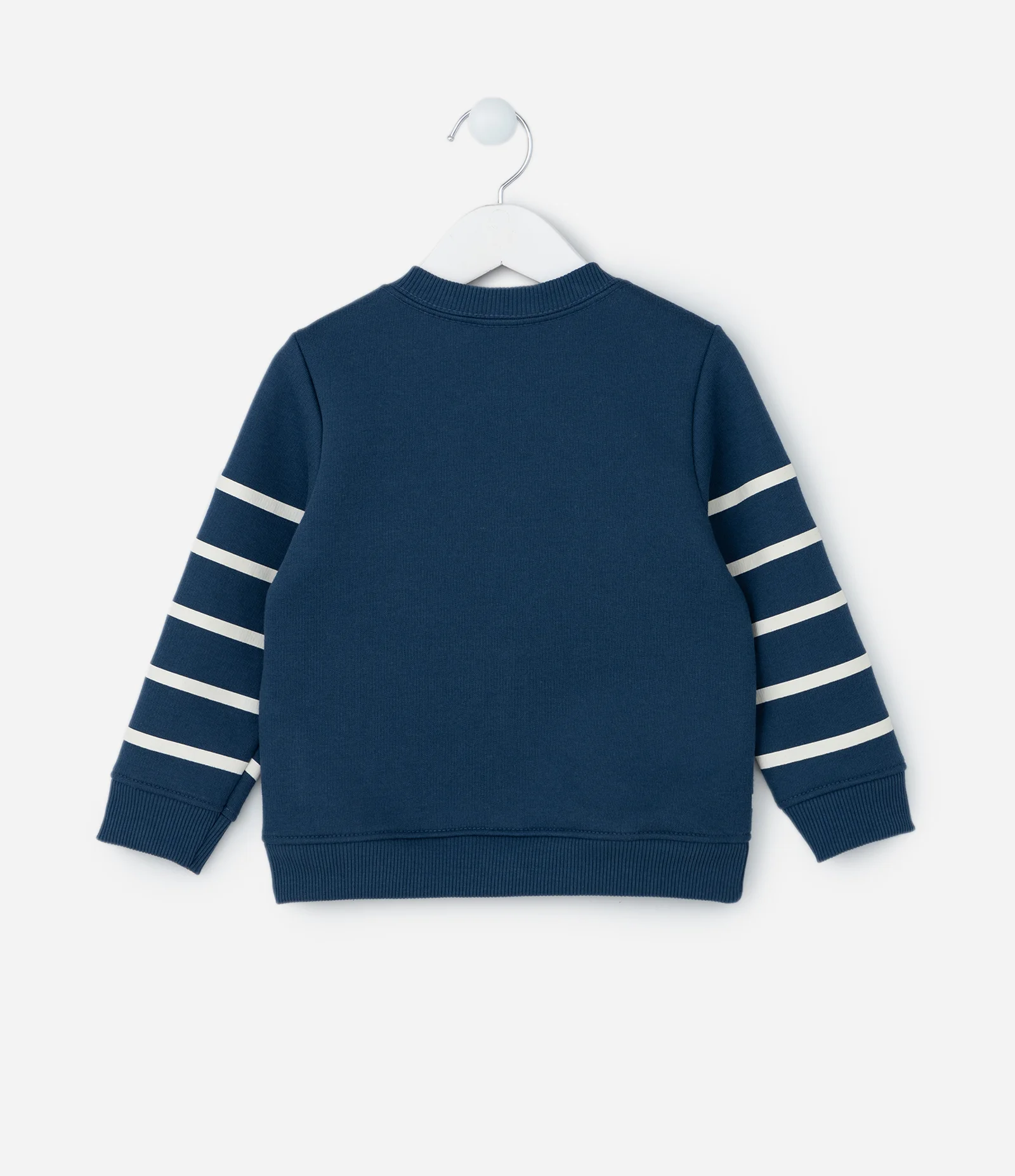Blusão Infantil Quentinho com Estampa Listrada - Tam 1 a 5 Anos Azul 2