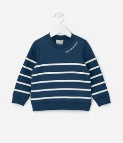 Blusão Infantil Quentinho com Estampa Listrada - Tam 1 a 5 Anos