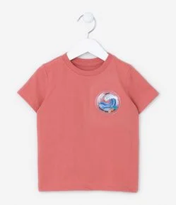 Camiseta Infantil com Estampa Onda -Tam 1 a 5 Anos