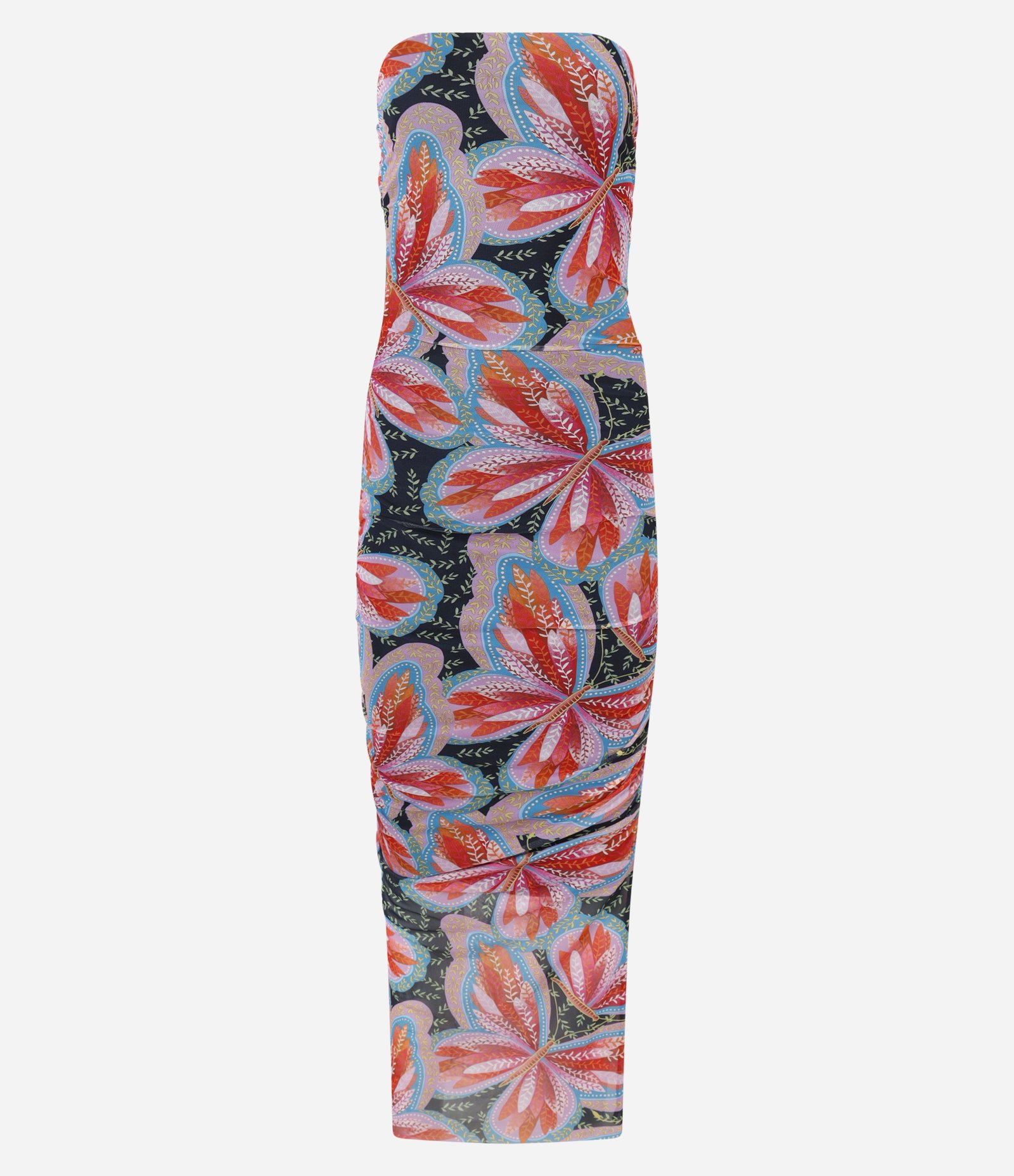 Vestido New Midi em Tule com Estampa Floral Multicores 5