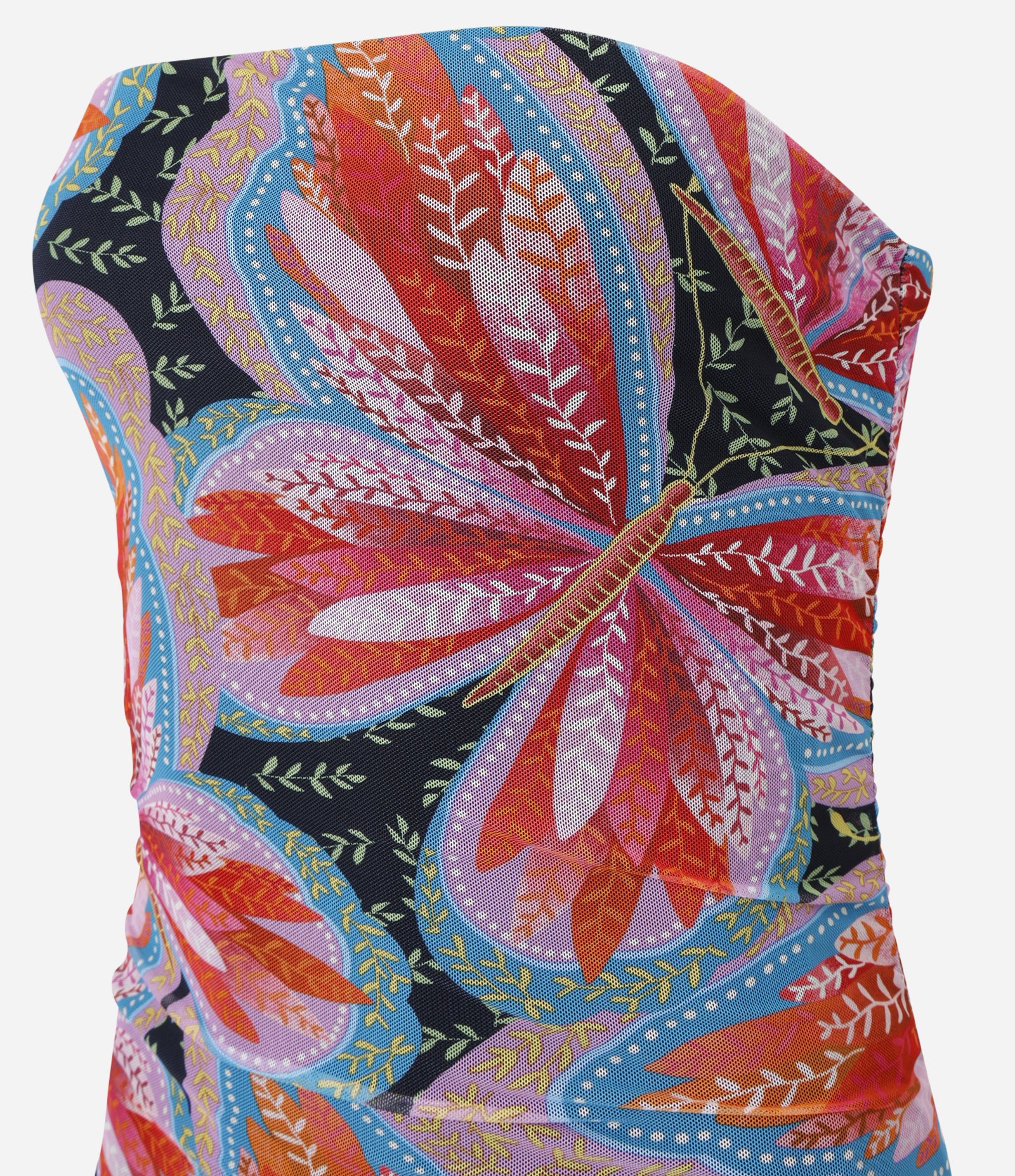 Vestido New Midi em Tule com Estampa Floral Multicores 6