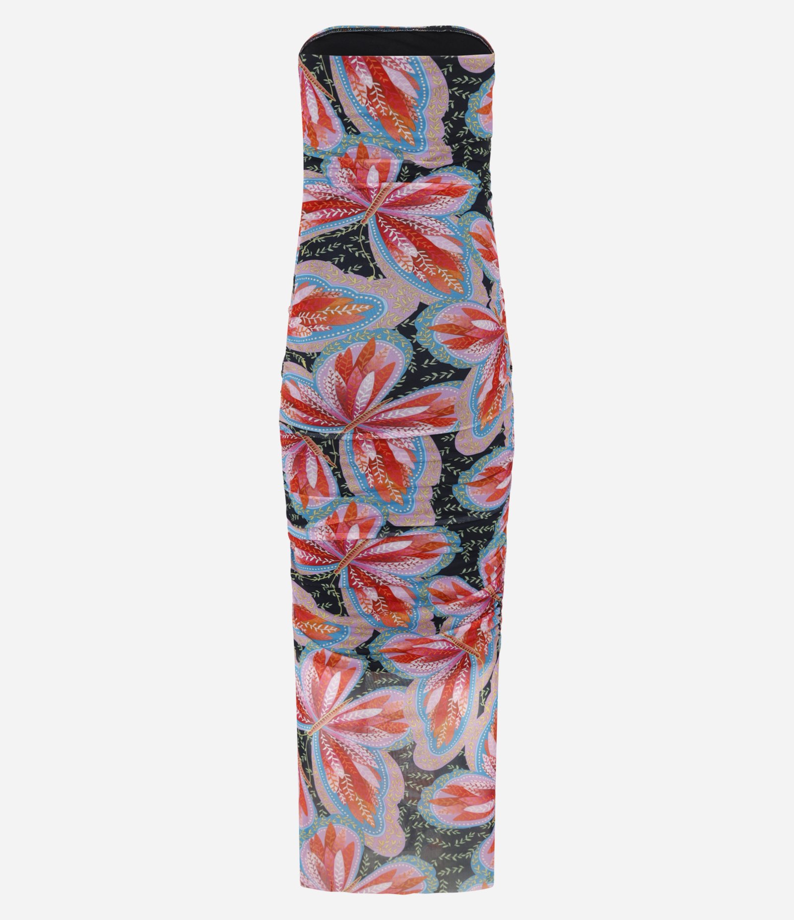 Vestido New Midi em Tule com Estampa Floral Multicores 7