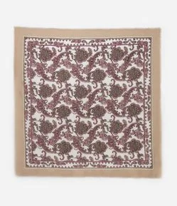 Lenço Flanela com Estampa Arabescos