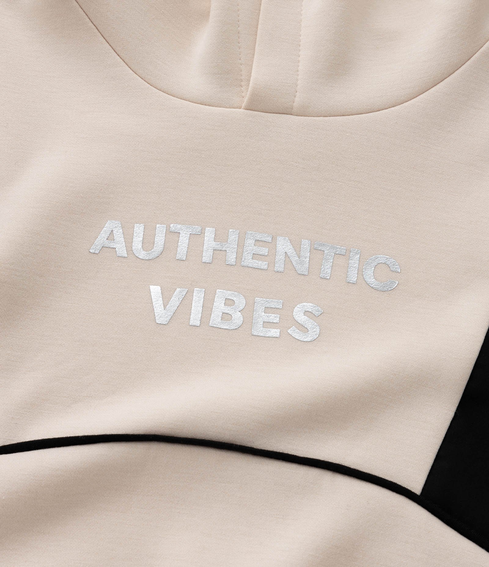 Casaco Infantil em Fleece com Recortes e Capuz - Tam 5 a 14 Anos Bege/Preto 6