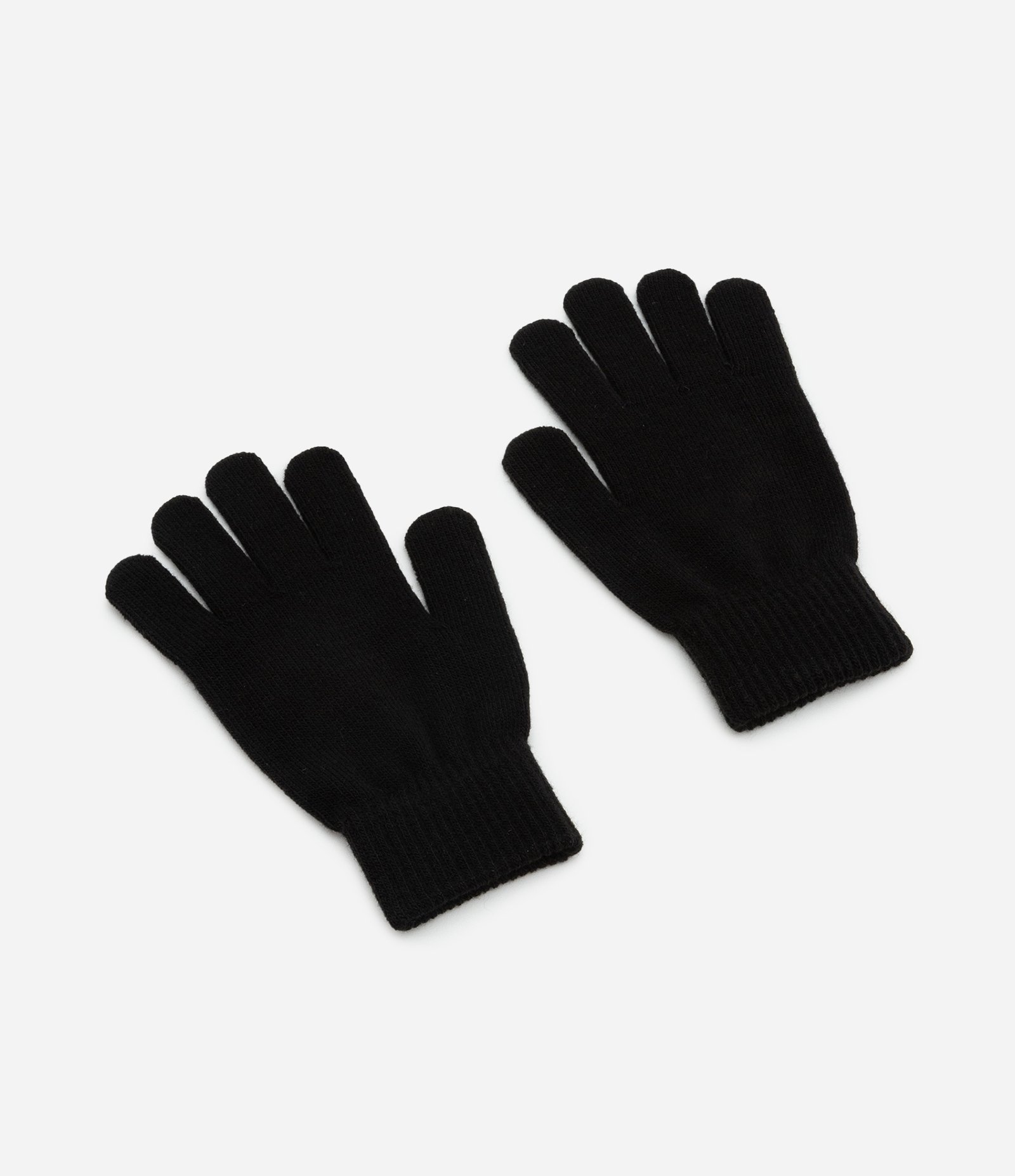 Luva em Tricot com Punho e Textura Preto 1