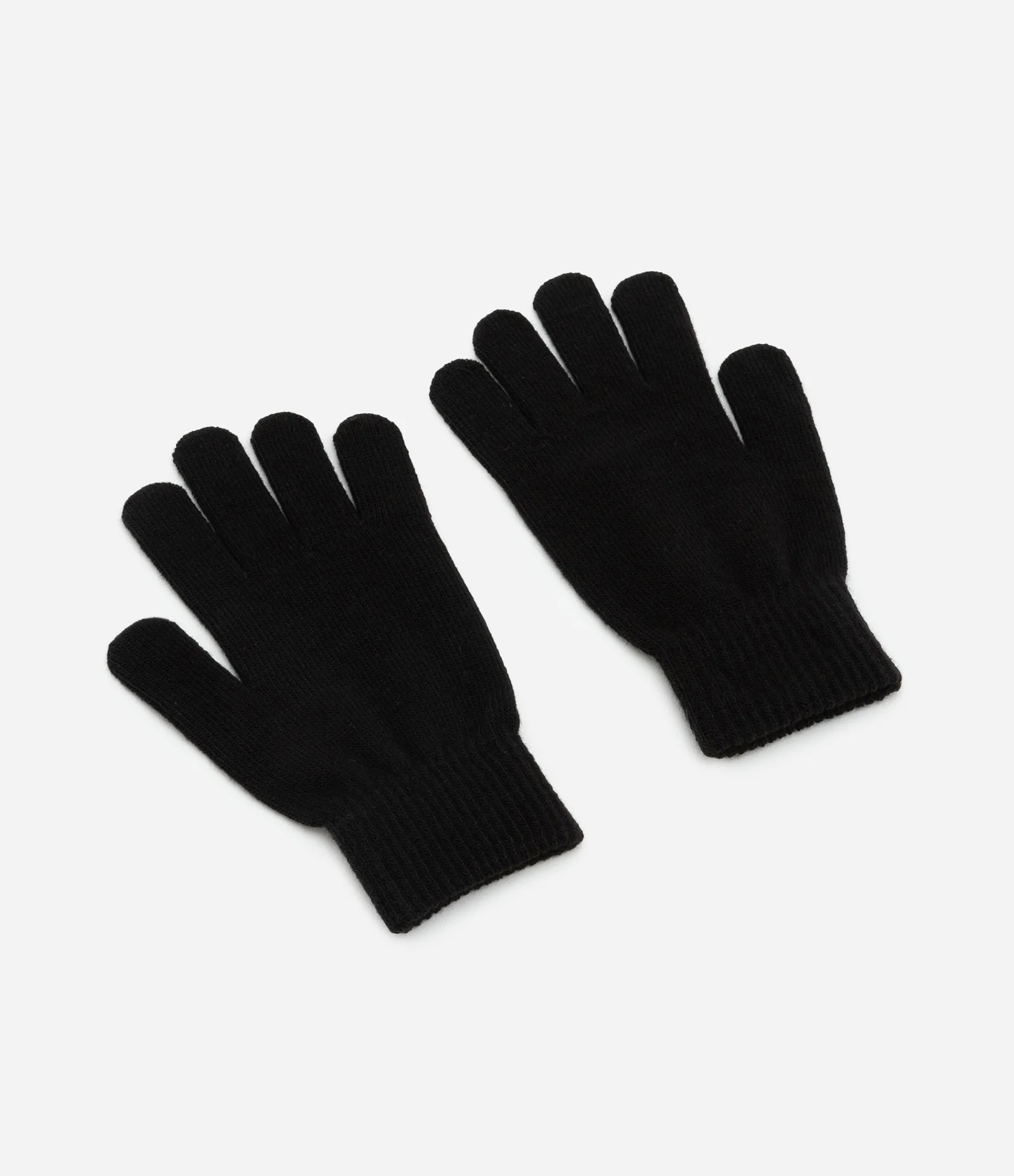 Luva em Tricot com Punho e Textura Preto 2