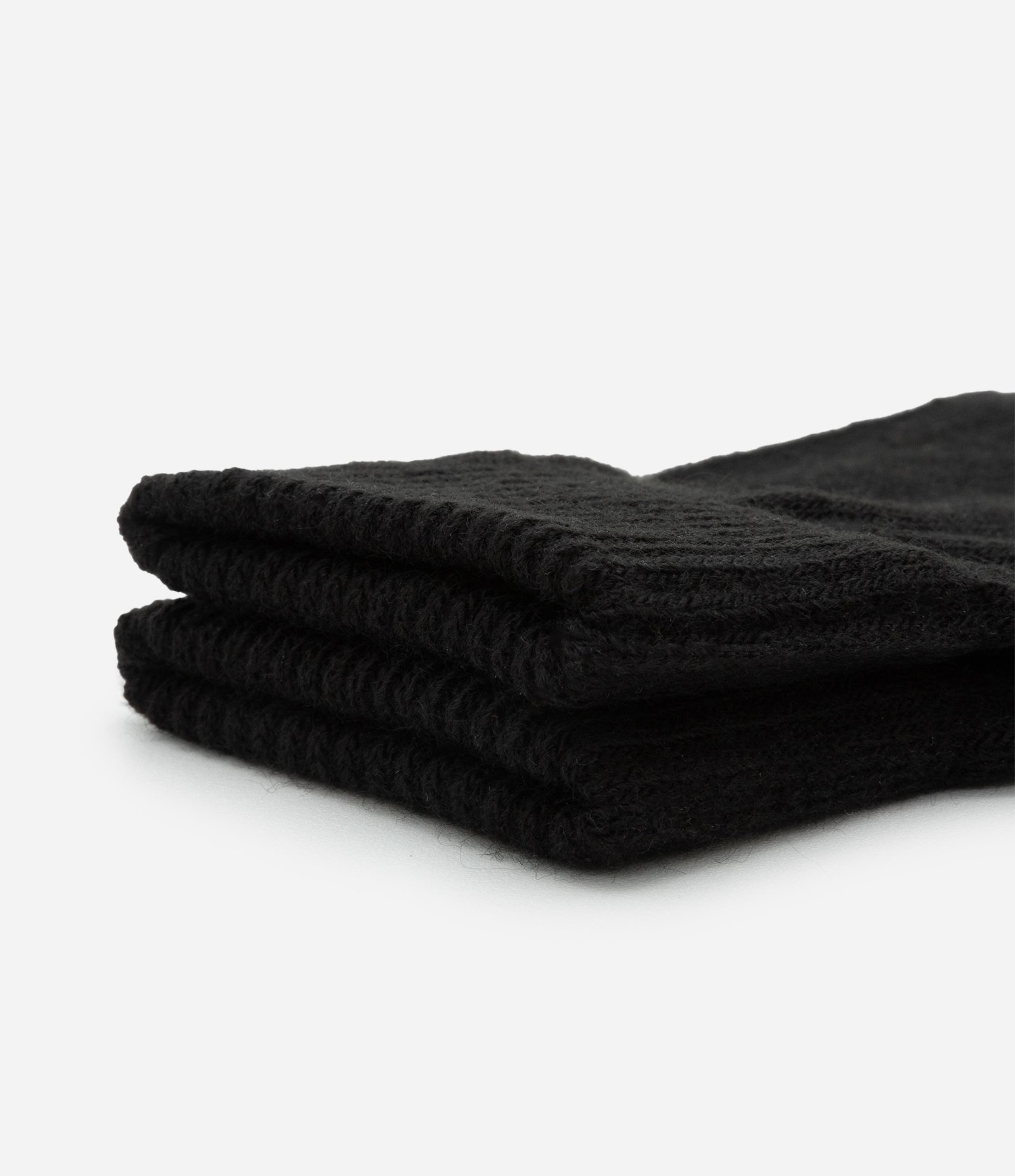 Luva em Tricot com Punho e Textura Preto 3