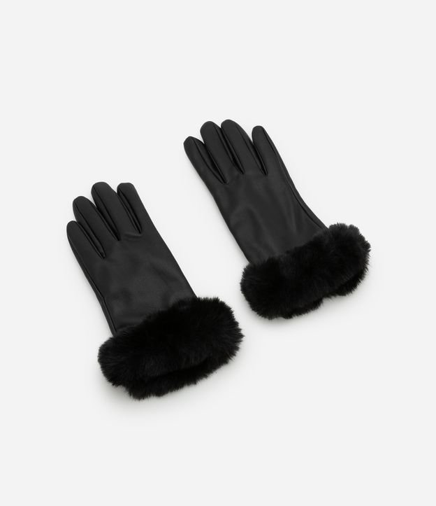 Luva em PU com Pelinho no Punho