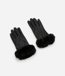 Luva em PU com Pelinho no Punho