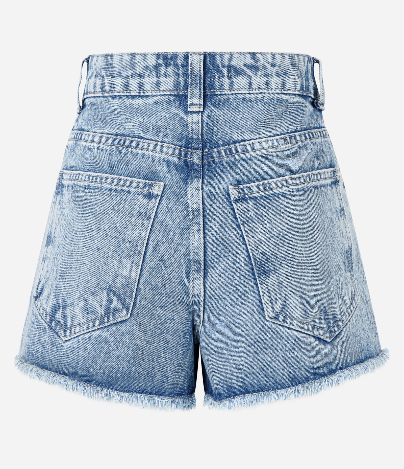 Short Slim Cintura Alta em Jeans com Pedrinhas Aplicadas Azul 7