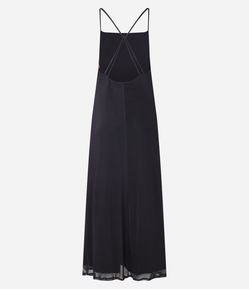 Vestido New Midi em Tule com Estampa de Flor