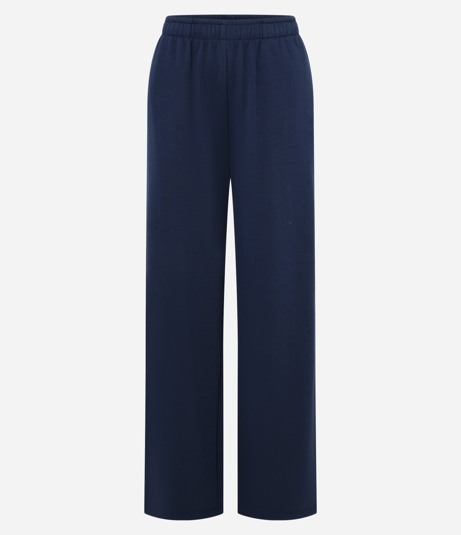 Calça Reta em Moletom com Amarração Interna na Cintura Azul Marinho 5