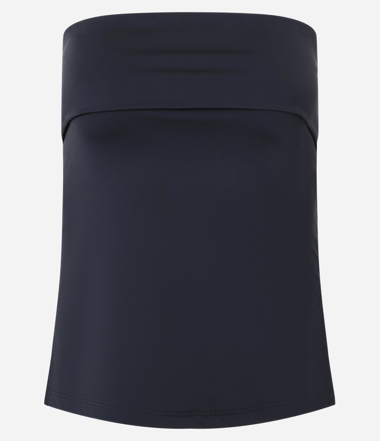 Blusa em Jersey Tomara que Caia com Pala Dobrada Preto 4