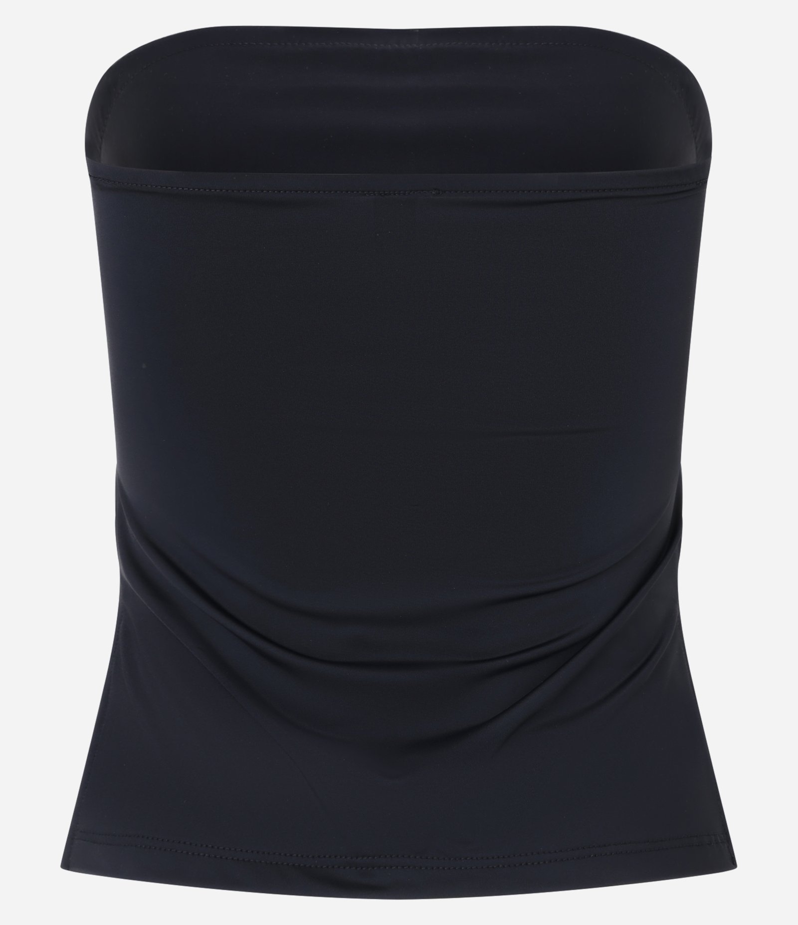 Blusa em Jersey Tomara que Caia com Pala Dobrada Preto 5