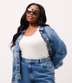 Jaqueta Básica em Jeans Estonado Curve & Plus Size