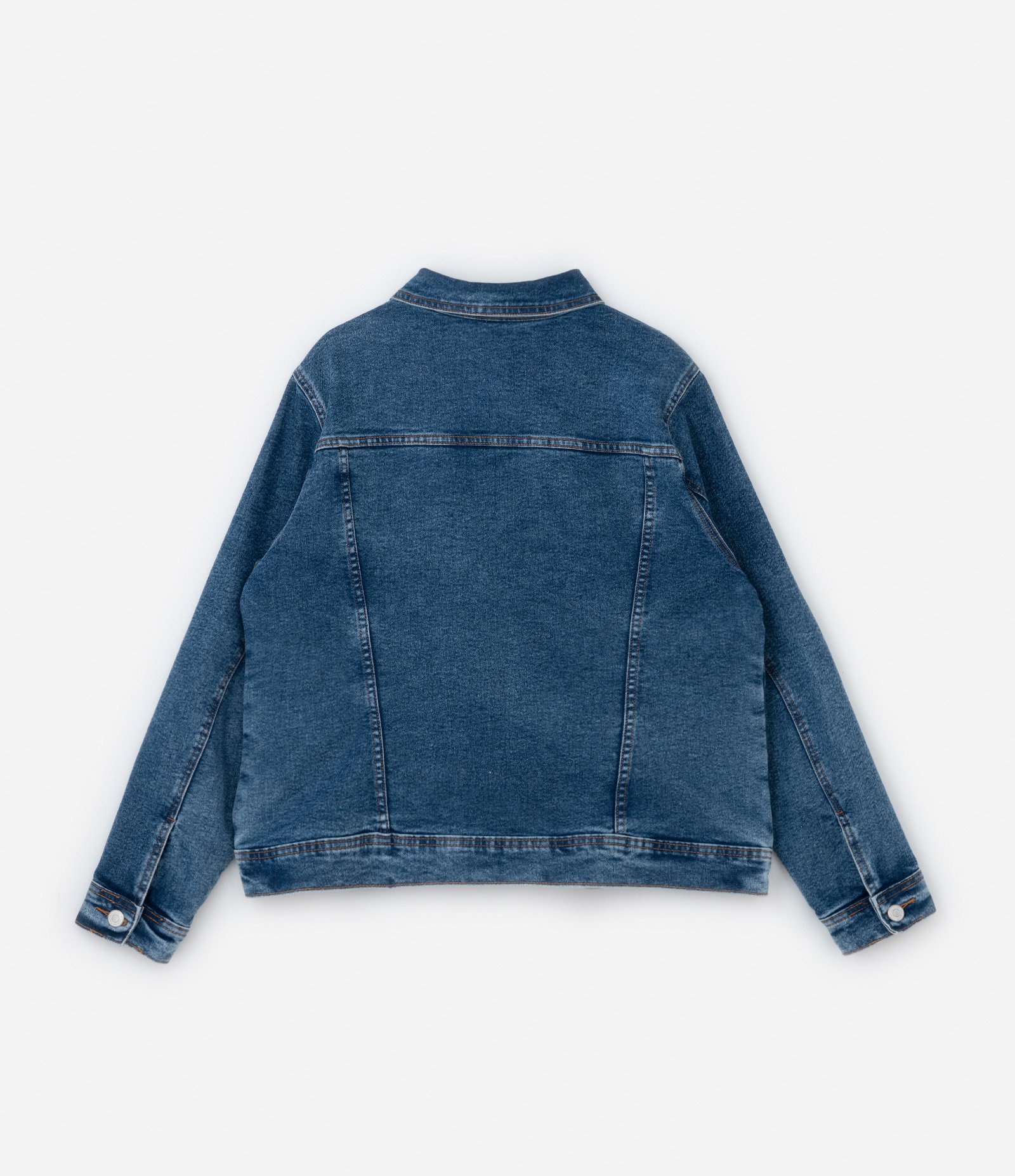 Jaqueta Básica em Jeans Estonado Curve & Plus Size Azul 6