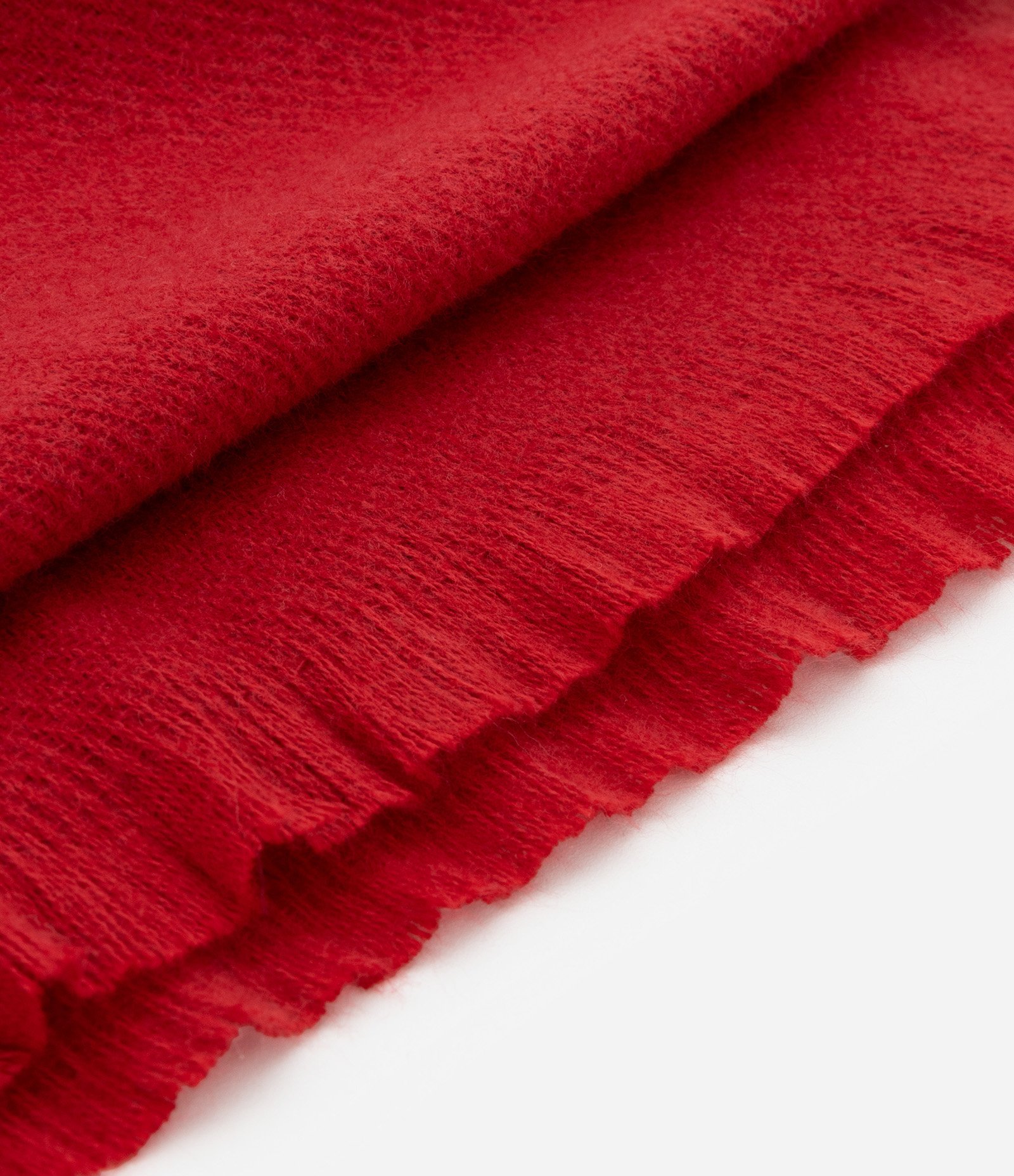 Cachecol Maquinetado com Felpas na Barra Vermelho 3